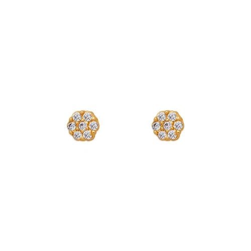 NEW 14K YELLOW GOLD FLOWER STUD EARRINGS: NEW 14K YELLOW GOLD FLOWER STUD EARRINGS FLOWER STUD EARRINGS NEW 14K YELLOW GOLD Width: Approx. 3mm AVERAGE Apx WEIGHT: 2g
