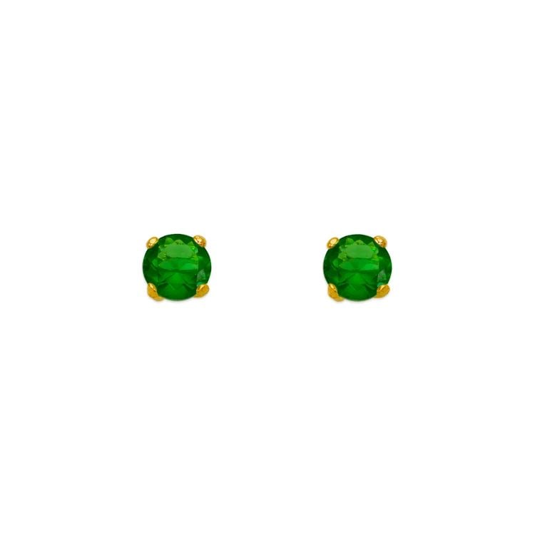 NEW 14K YELLOW GOLD GREEN EMERALD BIRTHSTONE SCREWBACK STUD EARRINGS: NEW 14K YELLOW GOLD GREEN EMERALD BIRTHSTONE SCREWBACK STUD EARRINGS GREEN EMERALD BIRTHSTONE SCREWBACK STUD EARRINGS NEW 14K YELLOW GOLD Width: Approx. 3mm Apx WEIGHT: 2g