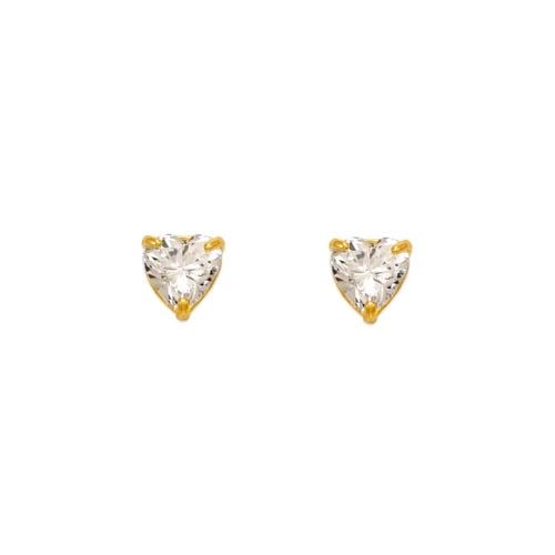 NEW 14K YELLOW GOLD HEART CUT STUD EARRINGS: NEW 14K YELLOW GOLD HEART CUT STUD EARRINGS HEART CUT STUD EARRINGS NEW 14K YELLOW GOLD Width: Approx. 5.5x5.5mm AVERAGE Apx WEIGHT: 2g