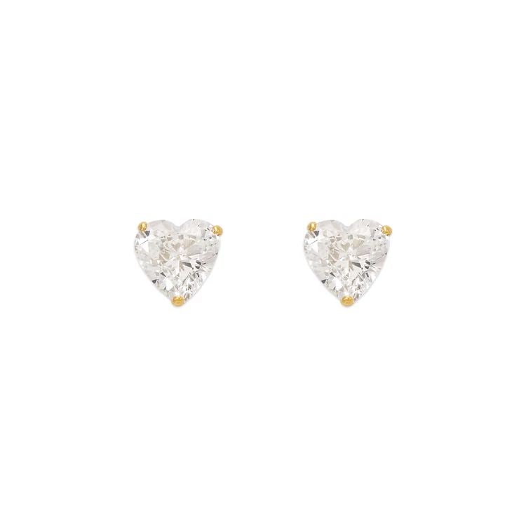 NEW 14K YELLOW GOLD HEART CUT STUD EARRINGS: NEW 14K YELLOW GOLD HEART CUT STUD EARRINGS HEART CUT STUD EARRINGS NEW 14K YELLOW GOLD Width: Approx. 6x6mm Apx WEIGHT: 2g