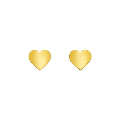 NEW 14K YELLOW GOLD HIGH POLISHED HEART STUD EARRINGS: NEW 14K YELLOW GOLD HIGH POLISHED HEART STUD EARRINGS HIGH POLISHED HEART STUD EARRINGS NEW 14K YELLOW GOLD Width: Approx. 7x6.5mm AVERAGE Apx WEIGHT: 2g