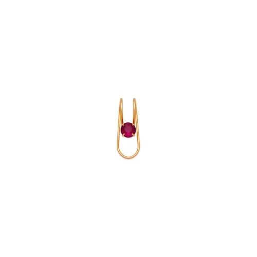 NEW 14K YELLOW GOLD RED CUFF EARRING: NEW 14K YELLOW GOLD RED CUFF EARRING RED CUFF EARRING NEW 14K YELLOW GOLD Width: Approx. Cuff: 4x11mm AVERAGE Apx WEIGHT: 2g