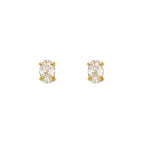 NEW 14K YELLOW GOLD OVAL CUT STUD EARRINGS: NEW 14K YELLOW GOLD OVAL CUT STUD EARRINGS OVAL CUT STUD EARRINGS NEW 14K YELLOW GOLD Width: Approx. 6mm AVERAGE Apx WEIGHT: 2g