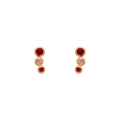 NEW 14K YELLOW GOLD RED BEZEL STUD EARRINGS: NEW 14K YELLOW GOLD RED BEZEL STUD EARRINGS RED BEZEL STUD EARRINGS NEW 14K YELLOW GOLD Width: Approx . 5mm AVERAGE Apx WEIGHT: 2g