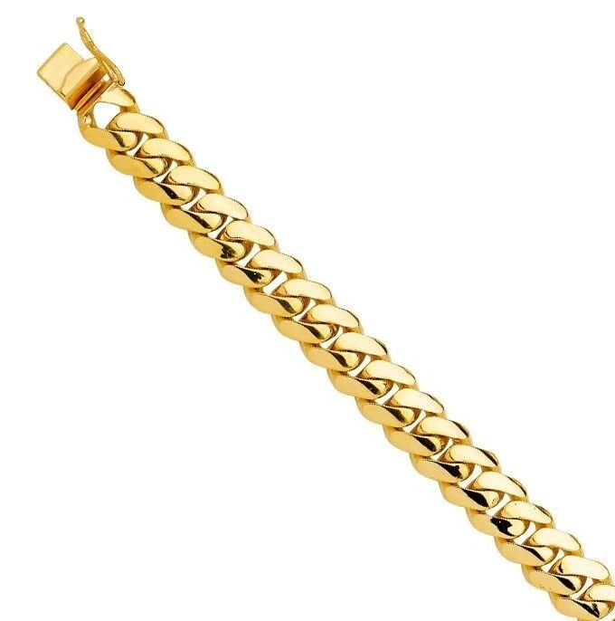 NEW 14K YELLOW GOLD SOLID LINK BRACELET: NEW 14K YELLOW GOLD SOLID LINK BRACELET SOLID LINK BRACELET NEW 14K YELLOW GOLD LENGTH - 8.5in Apx WEIGHT - 55.5g