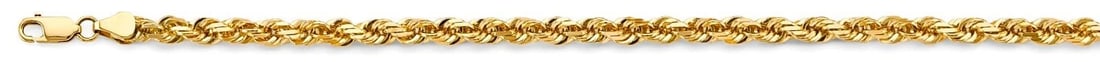 NEW 14K YELLOW GOLD SOLID ROPE 4.7MM CHAIN: 14K YELLOW GOLD SOLID ROPE 4.7MM CHAIN SOLID ROPE 4.7MM CHAIN NEW 14K YELLOW GOLD WIDTH: mm AVERAGE Apx WEIGHT: 39.3g