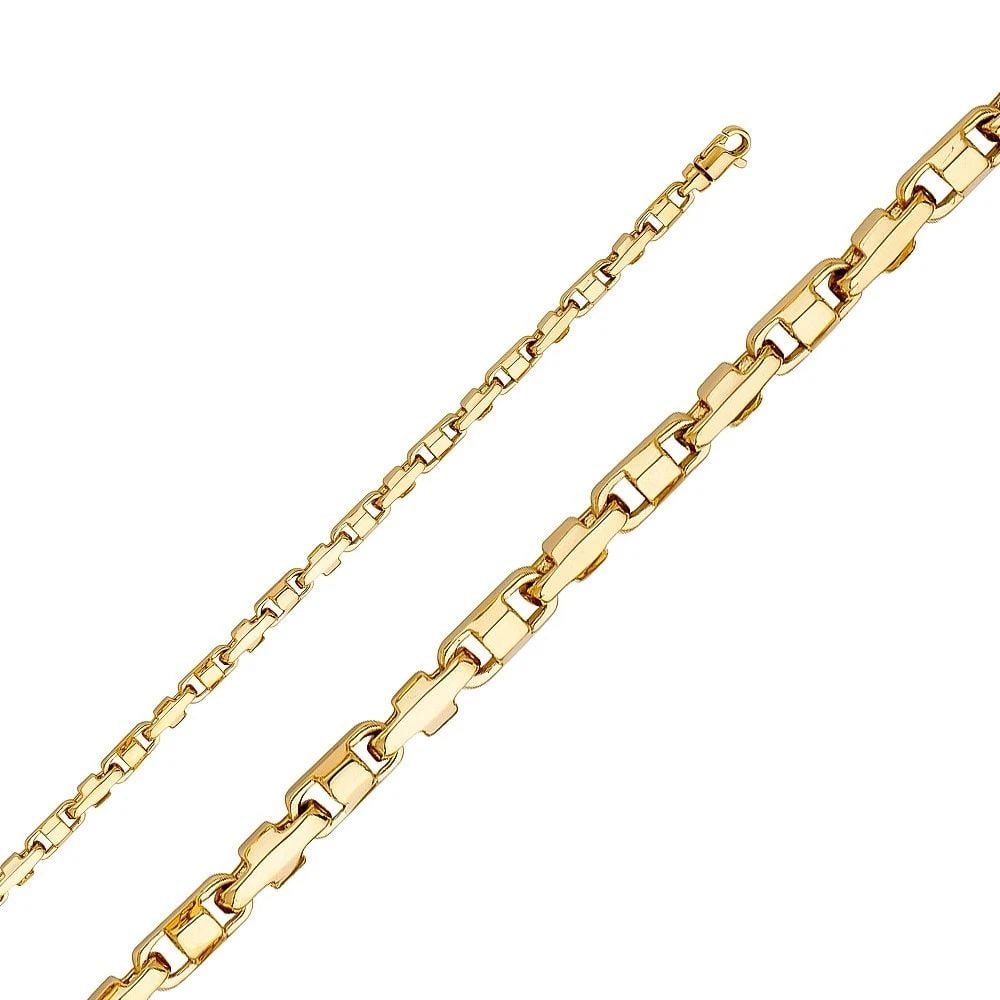 NEW 14K YELLOW GOLD HANDMADE BULLET CHAIN (1 of 2)