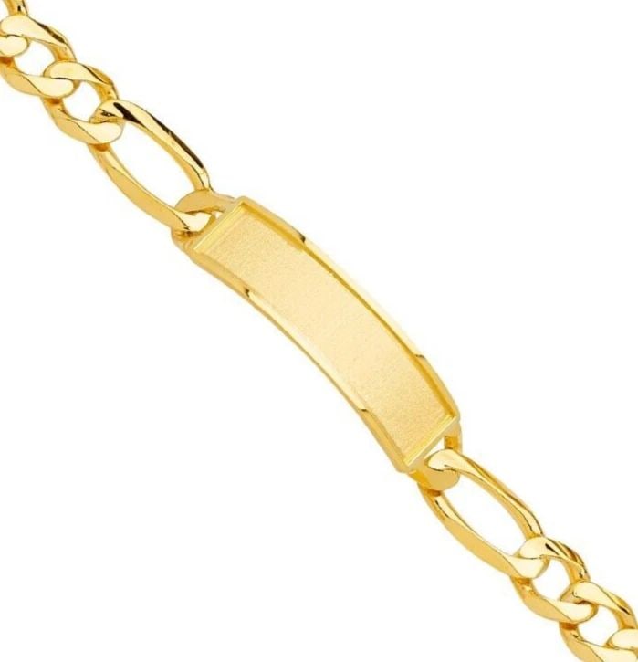 NEW 14K YELLOW GOLD SOLID LINK ID BRACELET: NEW 14K YELLOW GOLD SOLID LINK ID BRACELET SOLID LINK ID BRACELET NEW 14K YELLOW GOLD LENGTH - 8.5in Apx WEIGHT - 36g