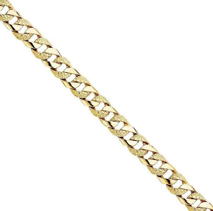 NEW 14K YELLOW GOLD NUGGET CURB LINK BRACELET: NEW 14K YELLOW GOLD NUGGET CUBAN LINK BRACELET NUGGET CUBAN LINK BRACELET NEW 14K YELLOW GOLD LENGTH - 8.5in Apx WEIGHT - 33g