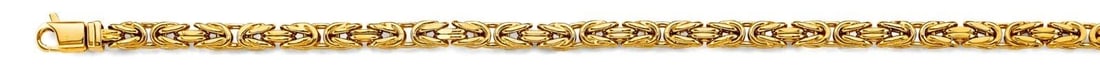 NEW NEW 14K YELLOW GOLD 4.4MM HOLLOW ROUND BYZANTINE CHAIN (1 of 2)