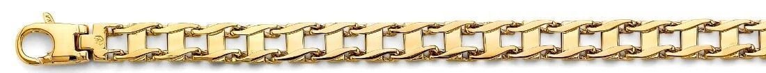 NEW 14K YELLOW GOLD FANCY RAIL LINK MEN'S BRACELET (1 of 2)