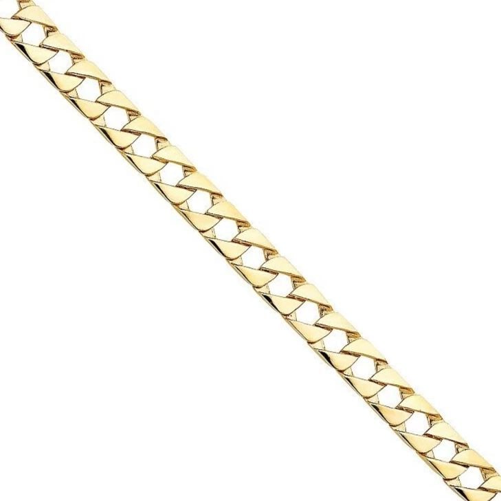 NEW 14K YELLOW GOLD CURB LINK BRACELET (1 of 2)