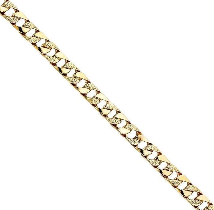NEW 14K YELLOW GOLD NUGGET CURB LINK BRACELET: NEW 14K YELLOW GOLD NUGGET CUBAN LINK BRACELET NUGGET CUBAN LINK BRACELET NEW 14K YELLOW GOLD LENGTH - 8.5in Apx WEIGHT - 25.5g