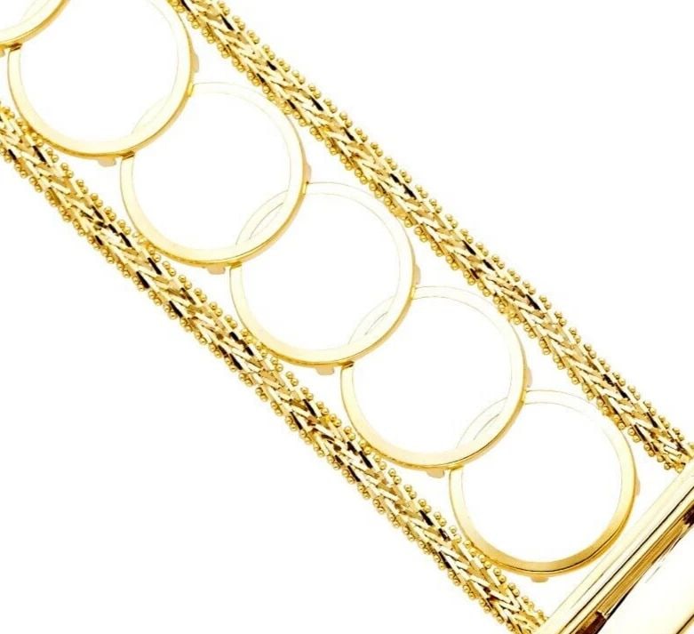 NEW 14K YELLOW GOLD 2.5 PESOS BOLA BRACELET (1 of 2)