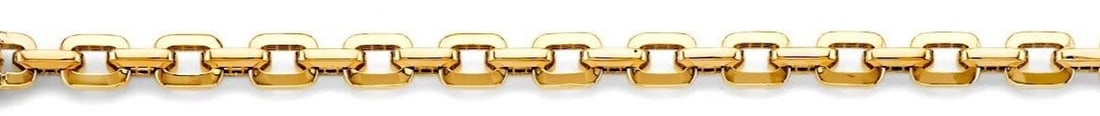 NEW 14K YELLOW GOLD FANCY HOLLOW LINK MONACO BRACELET WITH LOCK (1 of 2)