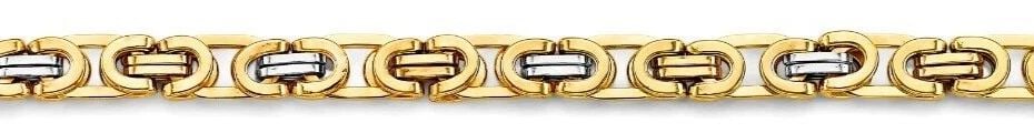 NEW 14K TWO TONE GOLD FANCY MEN'S BRACELET (1 of 2)