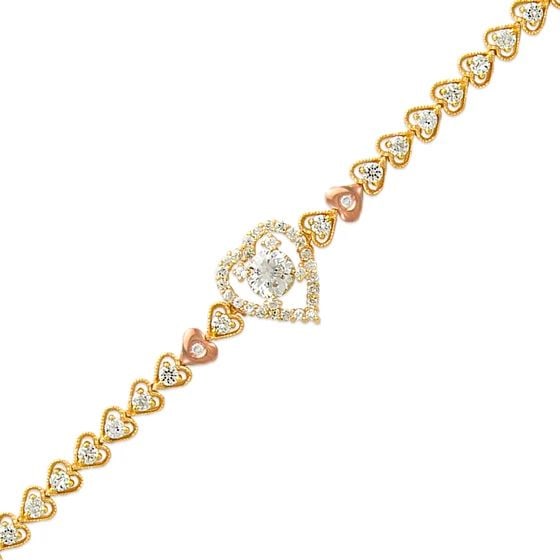 NEW 14K TWO TONE GOLD FANCY BRACELET (1 of 2)