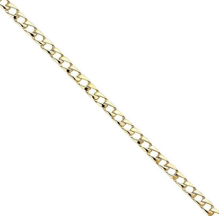 NEW 14K YELLOW GOLD CURB LINK BRACELET (1 of 2)