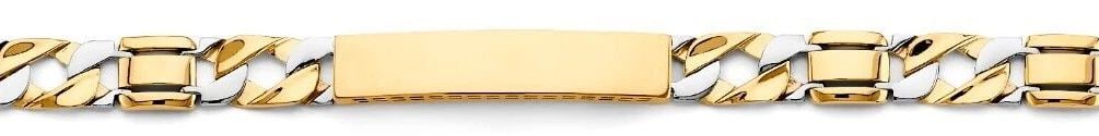 NEW 14K YELLOW GOLD HOLLOW ID BRACELET (1 of 2)