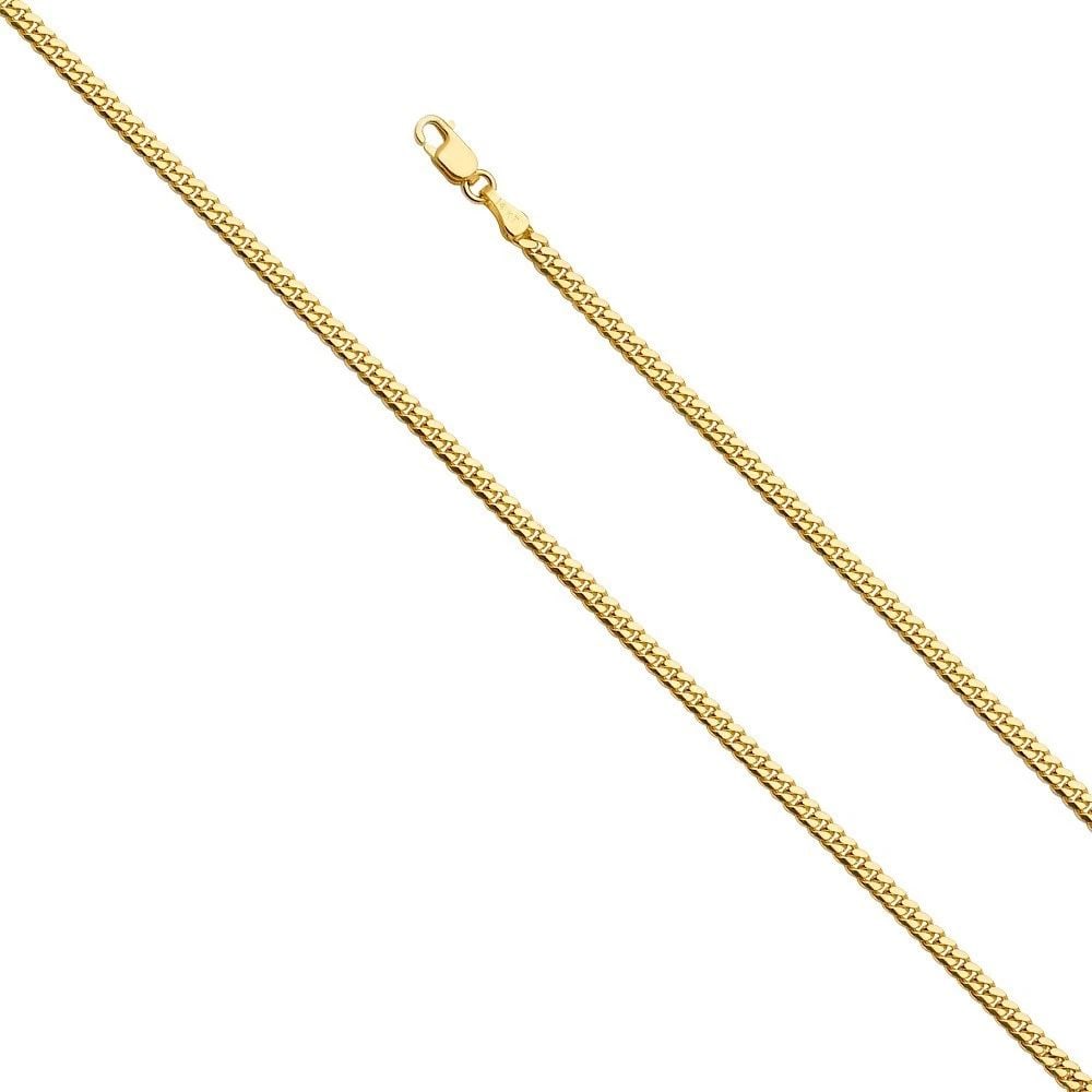 NEW 14K YELLOW GOLD 2.6MM SOLID MIAMI CUBAN 080 CHAIN: 14K YELLOW GOLD 2.6MM SOLID MIAMI CUBAN 080 CHAIN 2.6MM SOLID MIAMI CUBAN 080 CHAIN NEW 14K YELLOW GOLD WIDTH: 2.6mm AVERAGE Apx WEIGHT: 10.7g