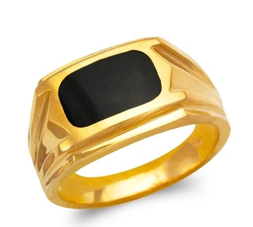NEW 14K YELLOW GOLD MEN'S FULL CUT ONYX RING: NEW 14K YELLOW GOLD MEN'S FULL CUT ONYX RING MEN'S FULL CUT ONYX RING NEW 14K YELLOW GOLD SIZE Apx: 13mm Apx WEIGHT: 10.7g