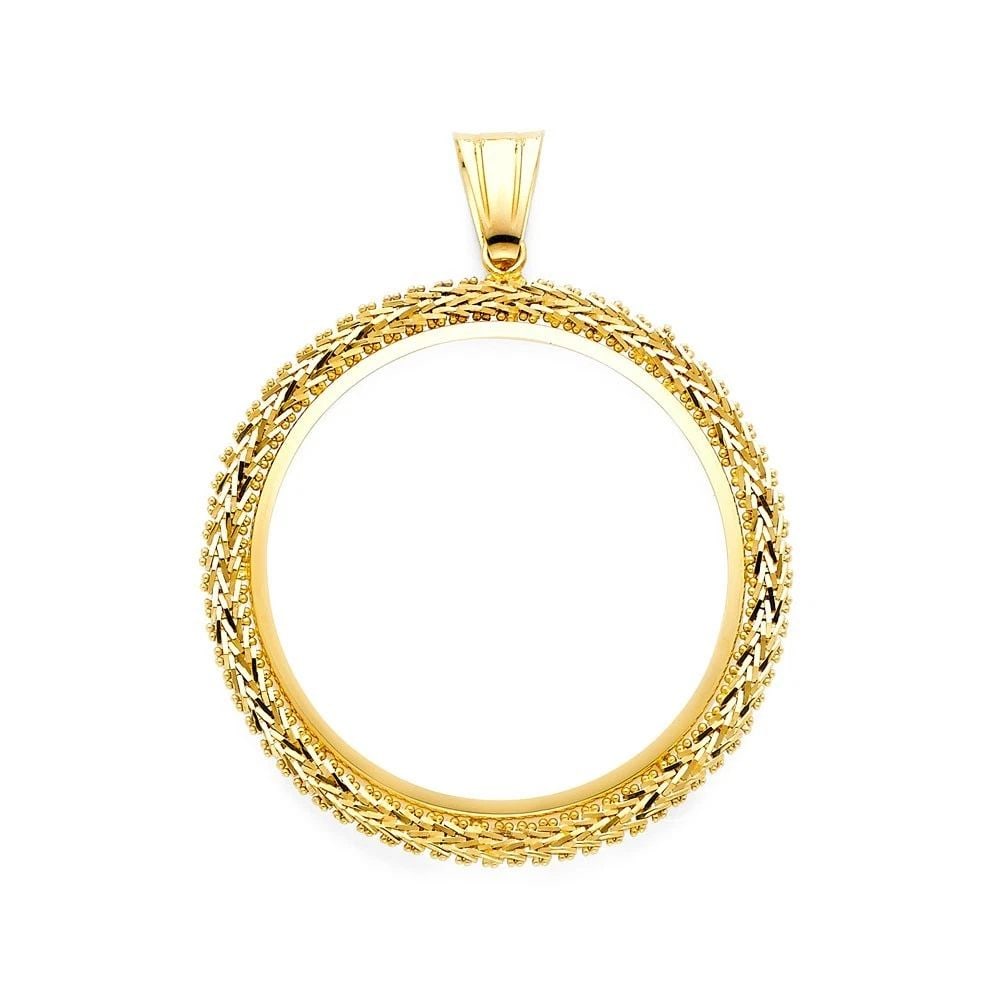 NEW 14K YELLOW GOLD BOLA FRAME (50PESOS) (1 of 2)