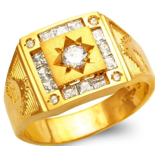NEW 14K YELLOW GOLD MEN'S FANCY EAGLE RING: NEW 14K YELLOW GOLD MEN'S FANCY EAGLE RING MEN'S FANCY EAGLE RING NEW 14K YELLOW GOLD Apx. SIZE: 13mm Apx. WEIGHT: 9.9g