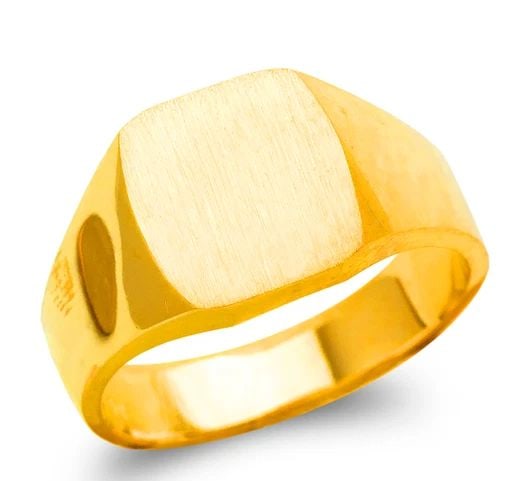 NEW 14K YELLOW GOLD LADIES SIGNET DESIGN RING (1 of 2)