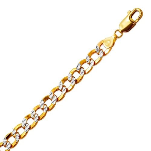 NEW 14K WHITE PAVE GOLD HOLLOW CURB BRACELET: NEW 14K WHITE PAVE GOLD HOLLOW CURB BRACELET HOLLOW CURB BRACELET NEW 14K WHITE PAVE GOLD LENGTH: 8" 8.5" inch AVERAGE Apx WEIGHT: 9.7g