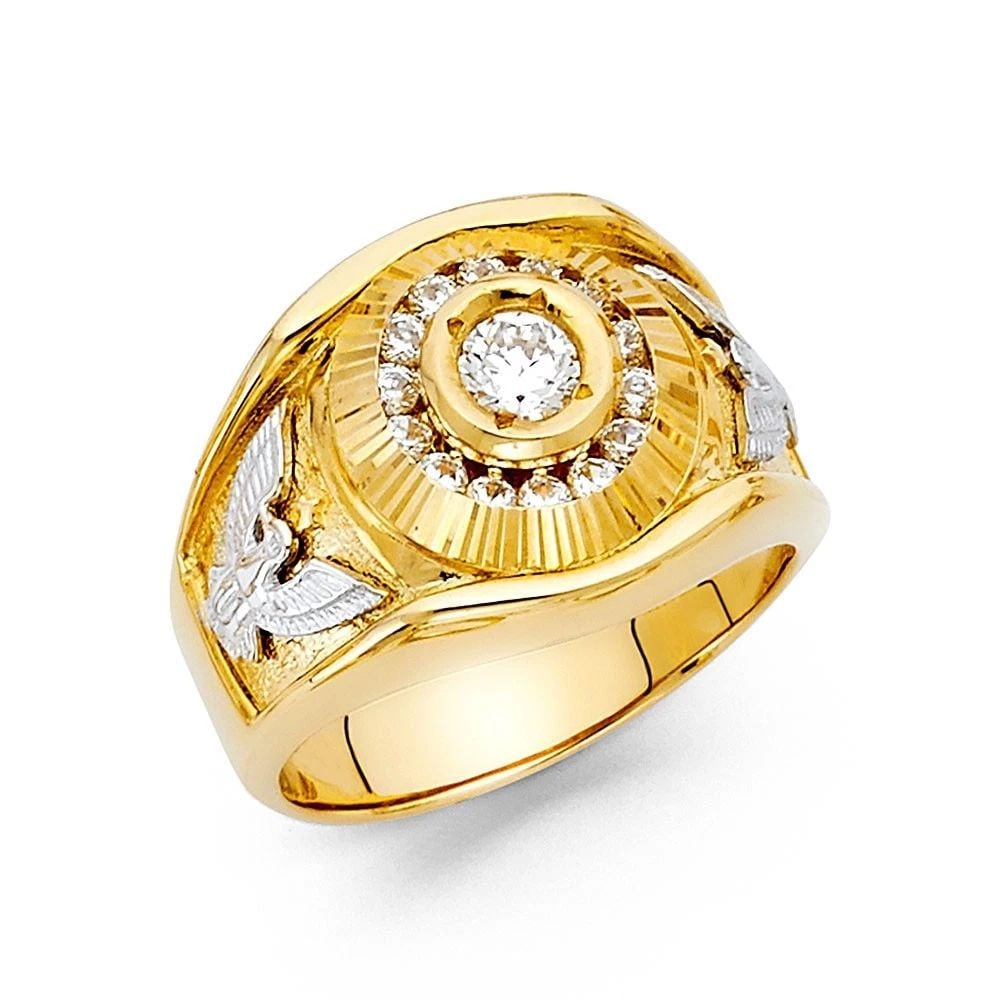 NEW 14K YELLOW GOLD MEN'S RING - SIZE 10 (1 of 2)