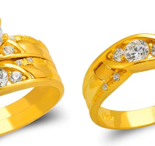 NEW 14K YELLOW GOLD WEDDING TRIO RING SET (1 of 2)