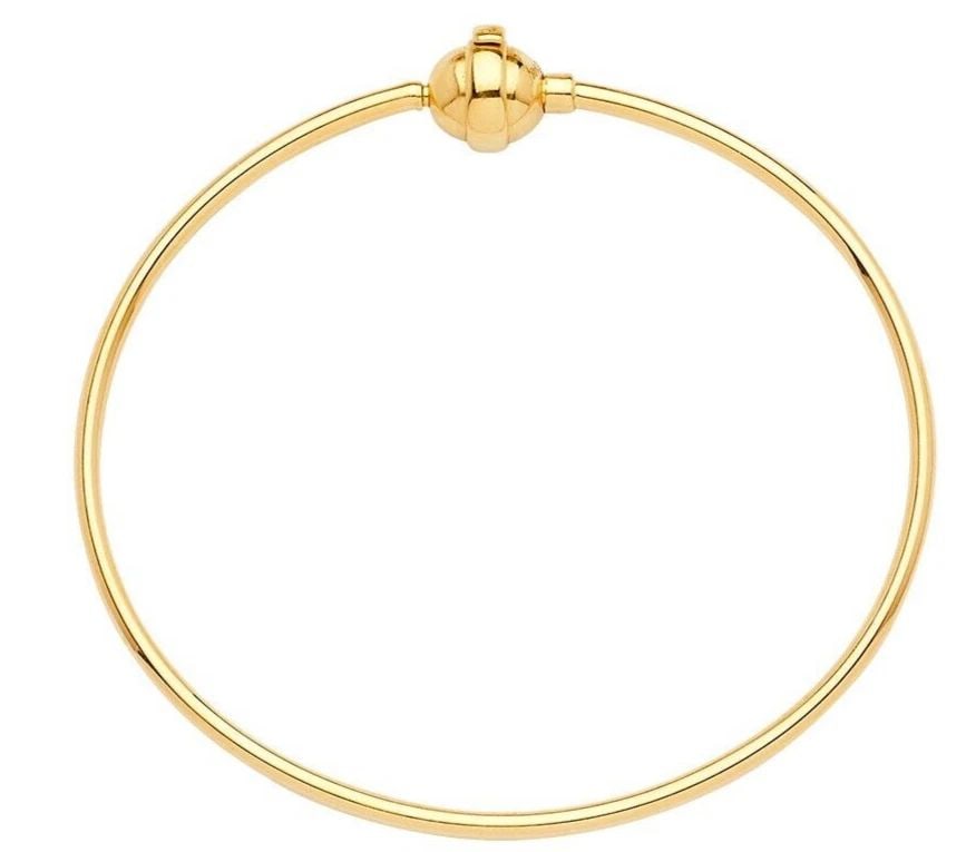 NEW 14K YELLOW GOLD HOLLOW BANGLE CHARM FOR MIX & MATCH: NEW 14K YELLOW GOLD HOLLOW BANGLE CHARM FOR MIX & MATCH HOLLOW BANGLE CHARM FOR MIX & MATCH NEW 14K YELLOW GOLD LENGTH - 6.5in Apx WEIGHT - 6.3g