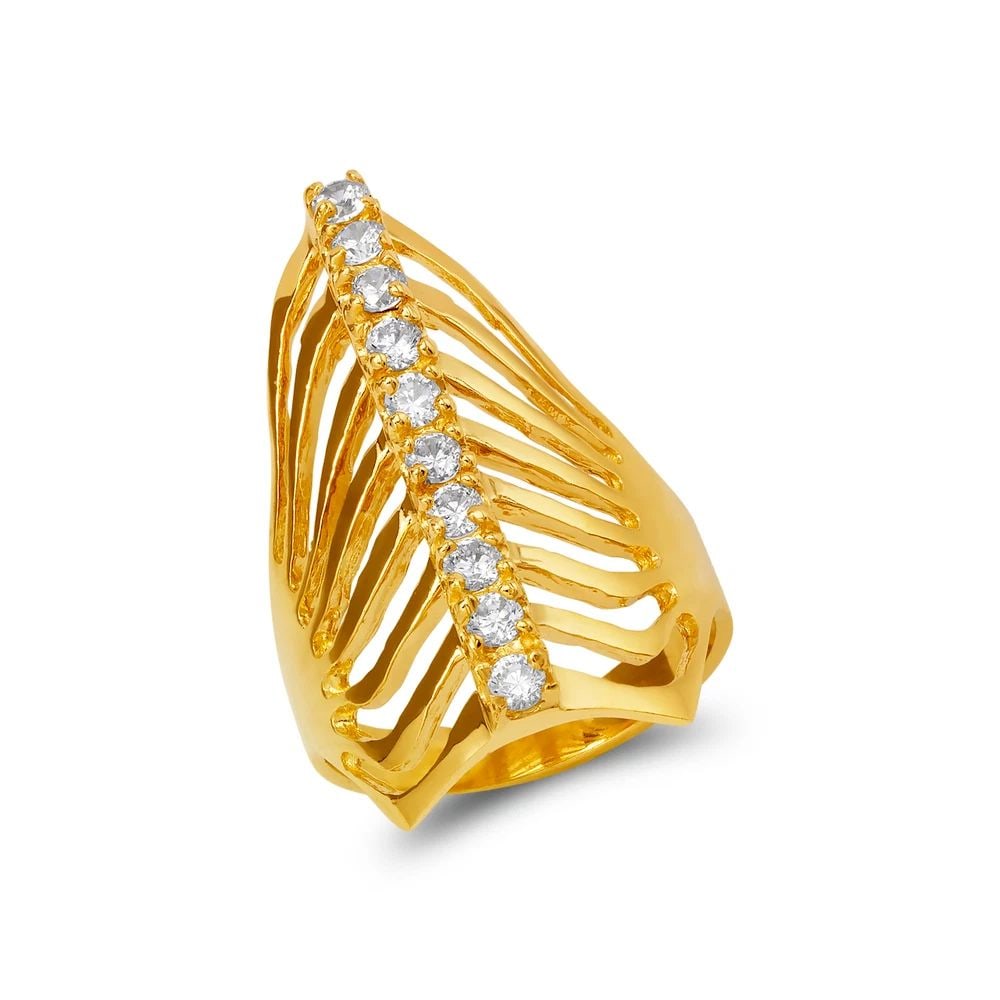 NEW 14K TWO TONE GOLD MOTHER'S STACKED RING (1 of 2)