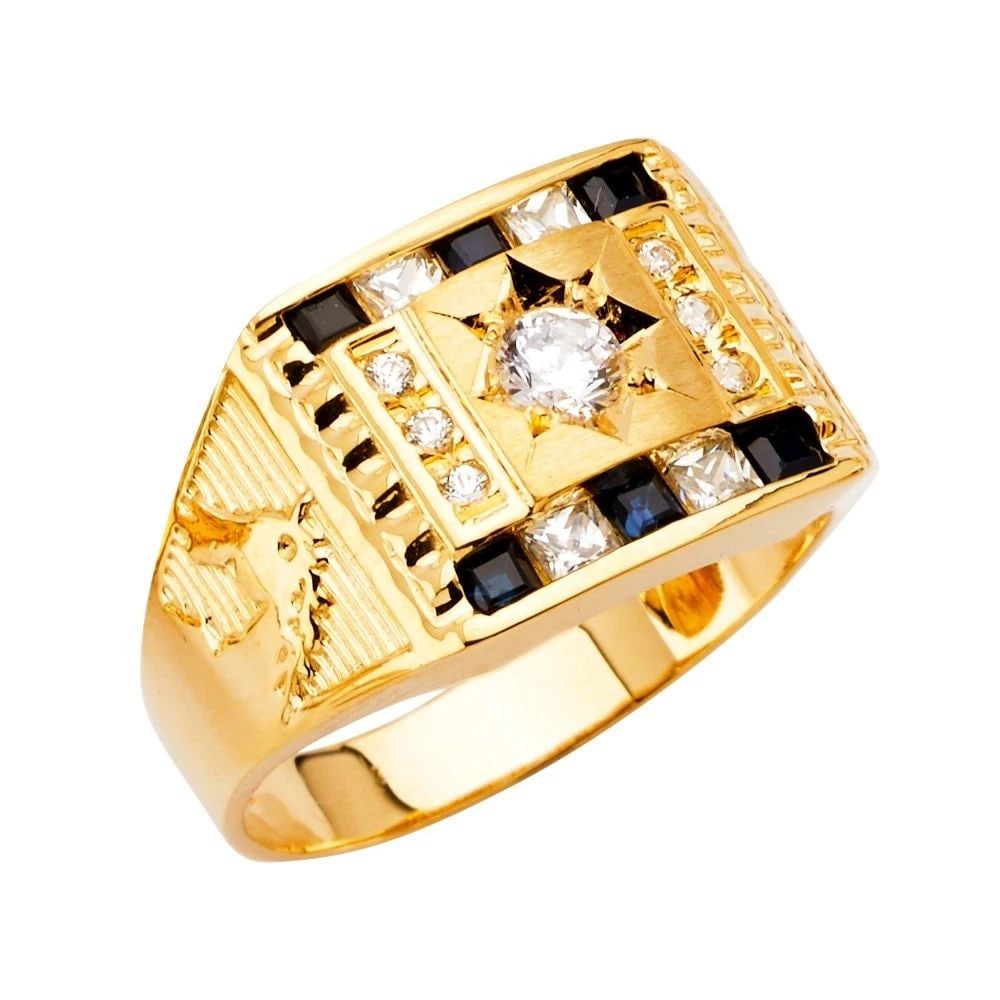 NEW 14K YELLOW GOLD MEN'S RING - SIZE 10 (1 of 2)