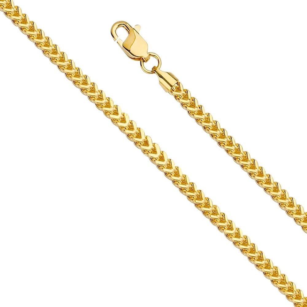 NEW 14K YELLOW GOLD 2.7MM HOLLOW SQUARE FRANCO 065 CHAIN (1 of 2)