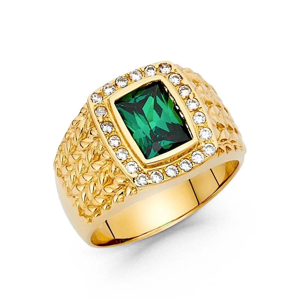 NEW 14K YELLOW GOLD MEN'S RING - SIZE 10 (1 of 2)