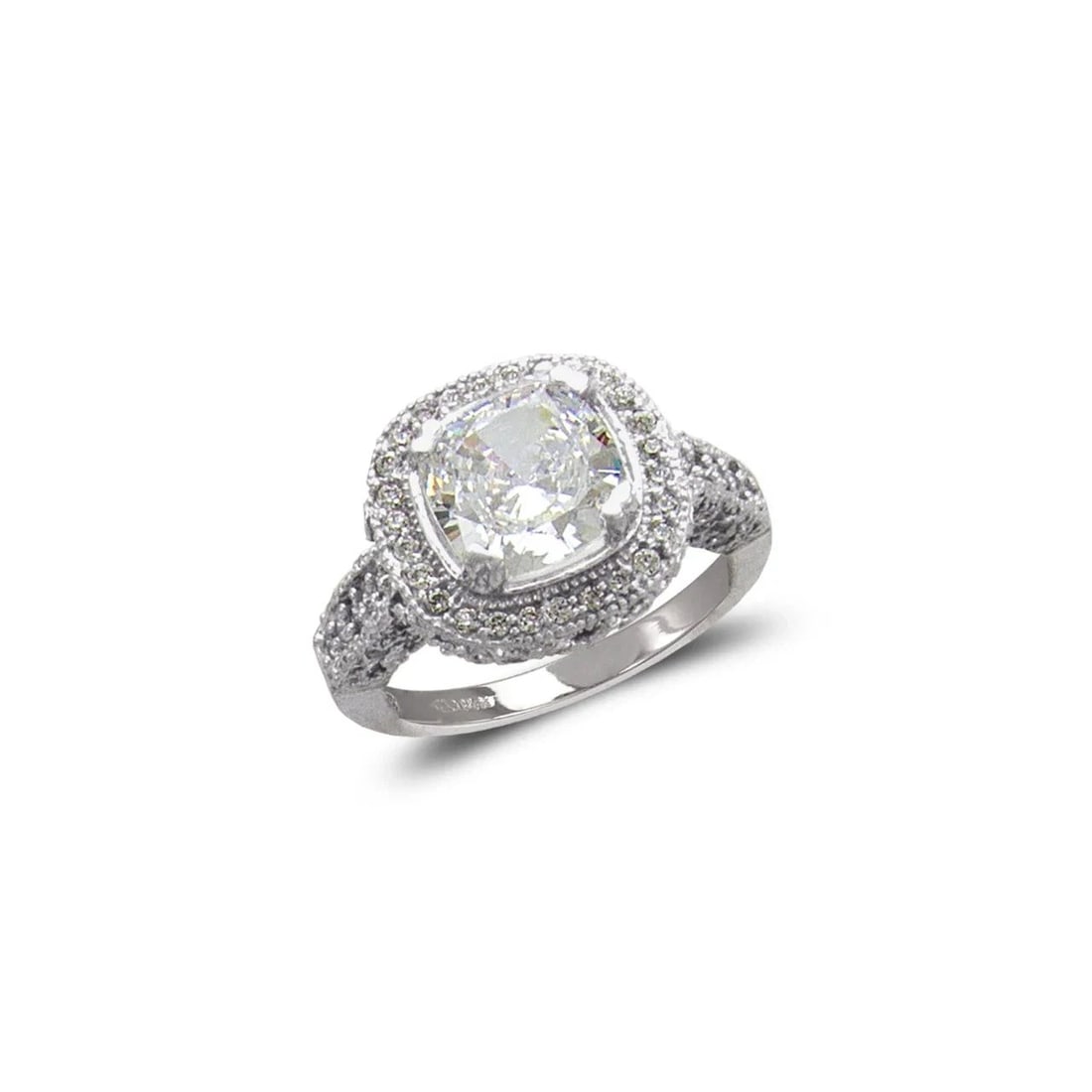 NEW 14K WHITE GOLD LADIES FASHION WHITE SOLITAIRE RING (1 of 2)