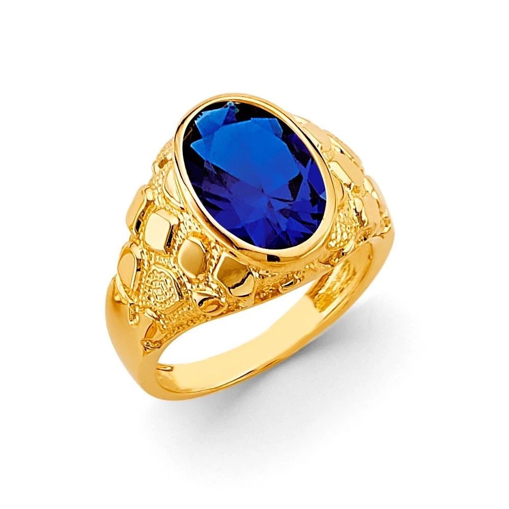 NEW 14K YELLOW GOLD MEN'S RING - SIZE 10 (1 of 2)