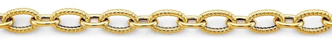 NEW 14K YELLOW GOLD HOLLOW BOLD OVAL LINK BRACELET: NEW 14K YELLOW GOLD HOLLOW BOLD OVAL LINK BRACELET HOLLOW BOLD OVAL LINK BRACELET NEW 14K YELLOW GOLD LENGTH - 7.5in Apx WEIGHT - 8.4g
