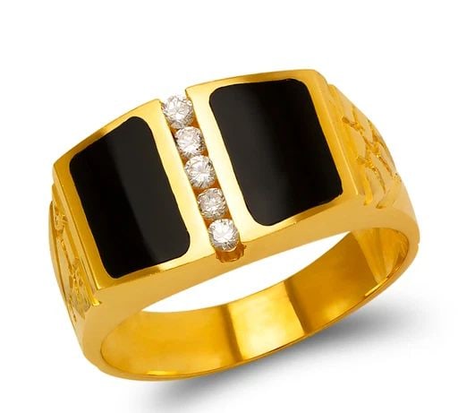 NEW 14K YELLOW GOLD MEN'S FULL CUT ONYX RING: NEW 14K YELLOW GOLD MEN'S FULL CUT ONYX RING MEN'S FULL CUT ONYX RING NEW 14K YELLOW GOLD SIZE Apx: 11mm Apx WEIGHT: 8.4g