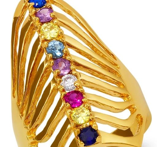 NEW 14K YELLOW GOLD MOTHER'S STACKED RING (1 of 2)