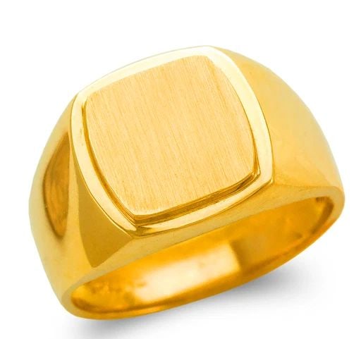 NEW 14K YELLOW GOLD SIGNET DESIGN RING (1 of 2)