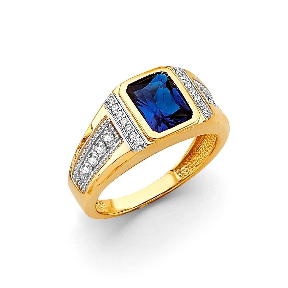 NEW 14K TWO TONE GOLD MEN'S RING - SIZE 10: NEW 14K TWO TONE GOLD MEN'S RING MEN'S RING NEW 14K TWO TONE GOLD WIDTH : WEIGHT : 8.2g