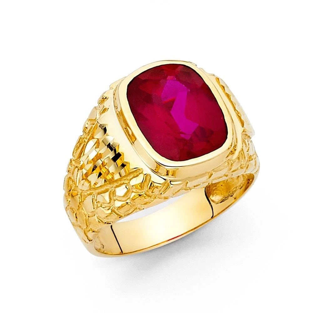 NEW 14K YELLOW GOLD MEN'S RING - SIZE 10 (1 of 2)