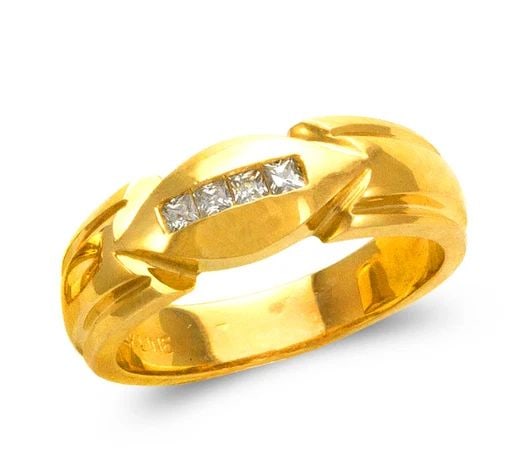 NEW 14K YELLOW GOLD MEN'S COUPLE RING (1 of 2)