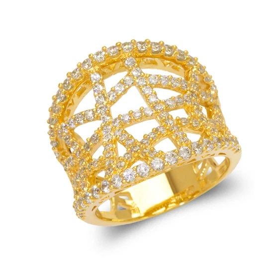 NEW 14K YELLOW GOLD LADIES FANCY RING (1 of 2)