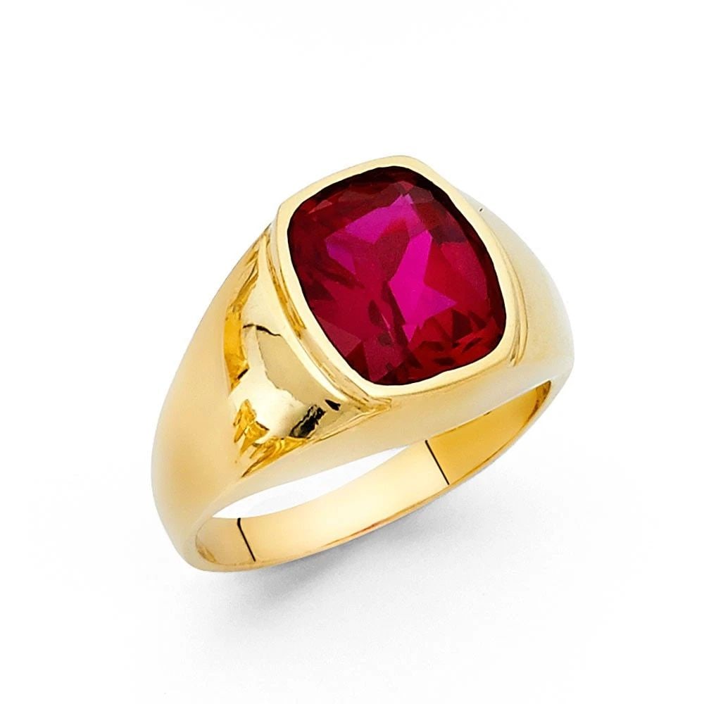 NEW 14K YELLOW GOLD MEN'S RING - SIZE 10 (1 of 2)