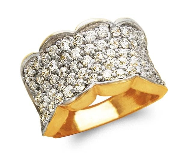 NEW 14K TWO TONE GOLD LADIES FASHION RING (1 of 2)