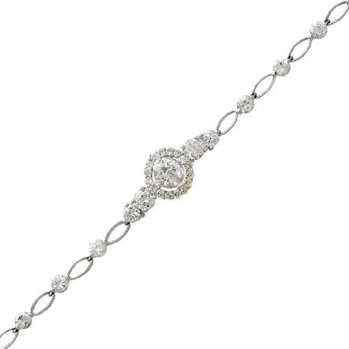NEW 14K WHITE GOLD FANCY BRACELET (1 of 2)