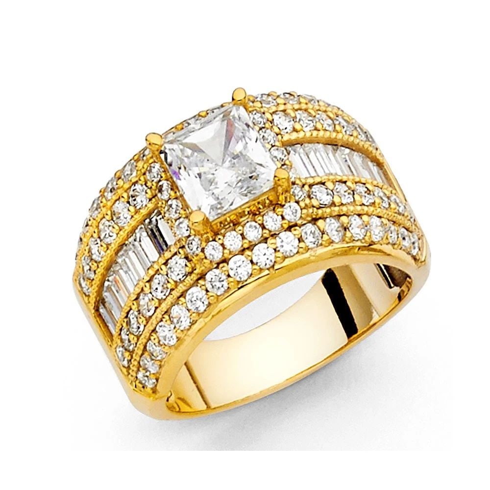 NEW 14K YELLOW GOLD ENGAGEMENT RING (1 of 2)